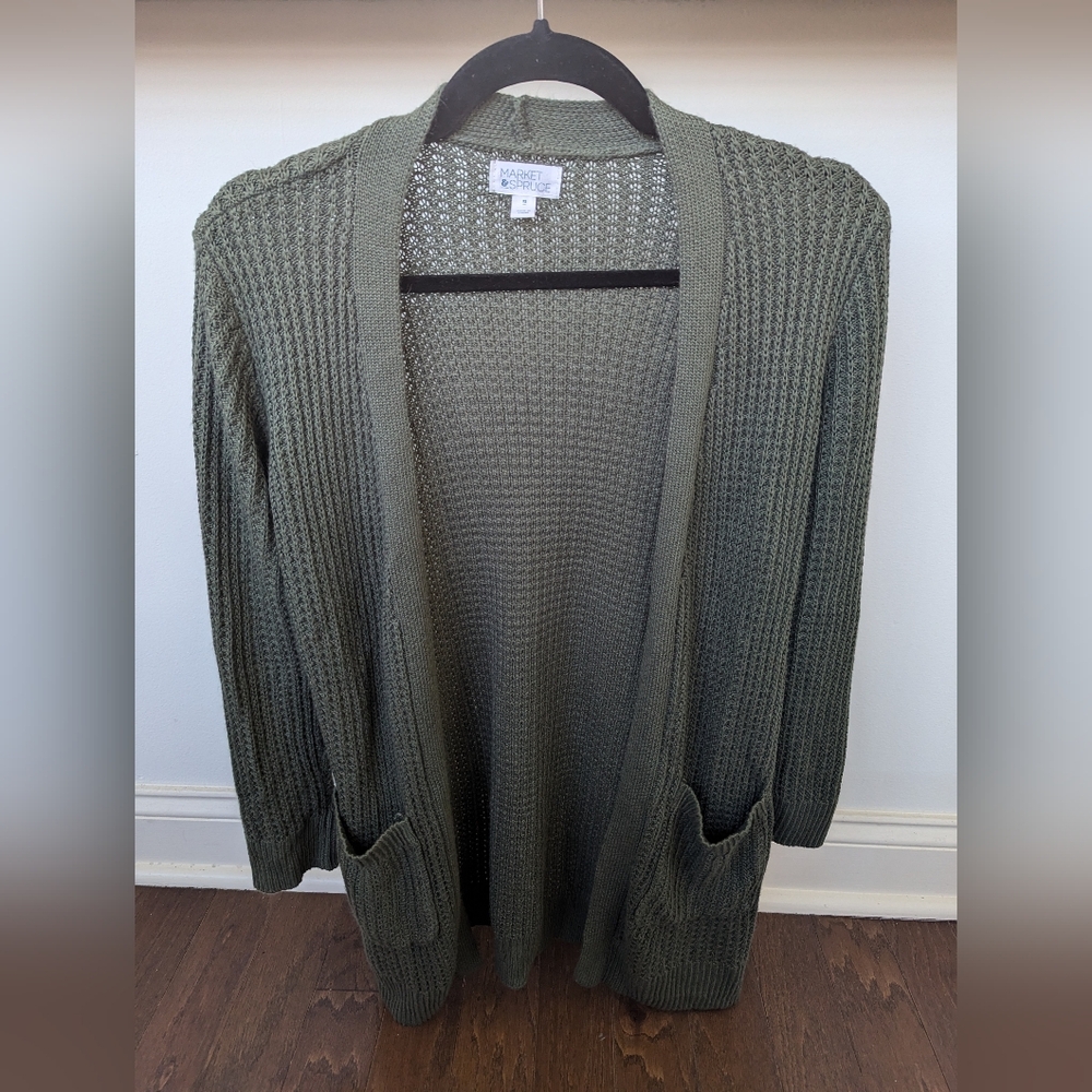 Market and Spruce Waffle Knit Cardigan
